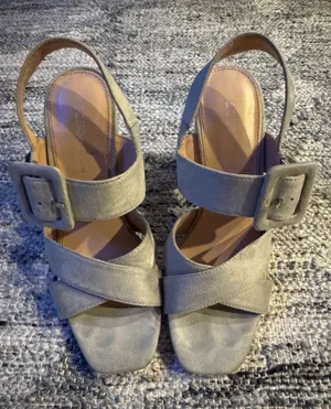 BCBGeneration Grey Suede Heels thumbnail 1