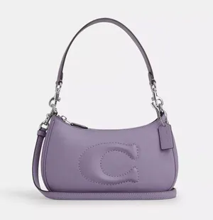 Coach TERI SHOULDER BAG ( CR099) SILVER/LIGHT VIOLET Purple Purse thumbnail 9