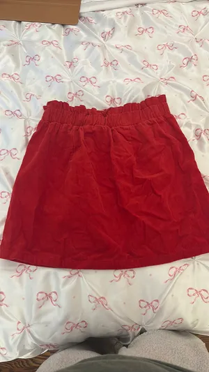 Red copper key ribbed skirt thumbnail 3