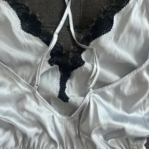 Salua Stardust Silver-Grey & Black Silk Mini Romper Lingerie thumbnail 12