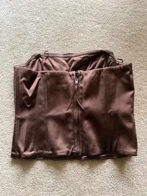 Castle Satin Aritzia Bustier Brown thumbnail 5