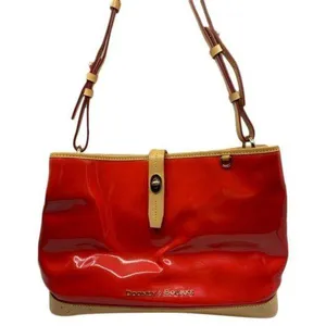 DOONEY & BOURKE Red Tan Large Leather Tote Bag thumbnail 1
