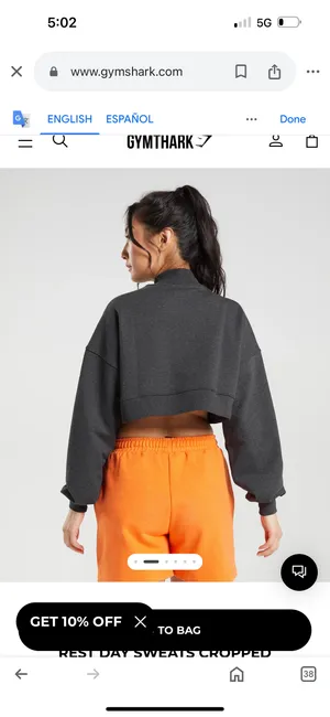 Gymshark Rest Day Sweater Crop thumbnail 7