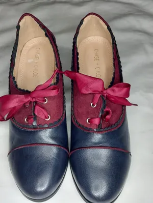 Chase + Chloe Dora-7 Vintage Retro Pinup 50's Ribbon Lace Kitten Heel thumbnail 1