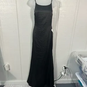 Leena For Mac Duggal Black Spaghetti Strap Dress Size 6 NWT thumbnail 11