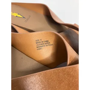 Volatile Cross Strap Sandals Womens 11 Brown Good Leather Platform Slides UQ001 thumbnail 2