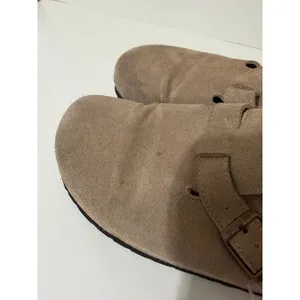 White Mountain Footbeds‎ Womens Size 9 Leather Taupe Suede Buckle Clog Mules thumbnail 7