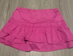 Lucky in Love Hot Pink Ruffle Tiered Mini Skirt thumbnail 1