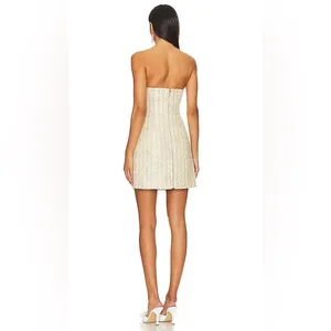 LINE & DOT Pearl Mini Dress in Ivory thumbnail 2