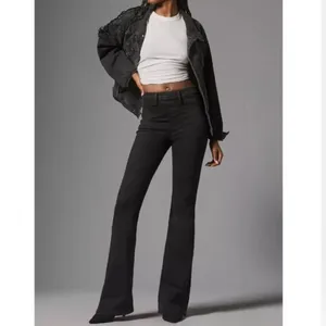 NWT Good American Good Legs Flare‎ Pull On Jeans black sz M thumbnail 3