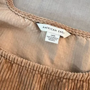 American Eagle Outfitters Tan Belted Corduroy Overall Jumper Mini Dress Large thumbnail 7