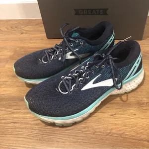 BROOKS ghost navy blue athletic training running shoes sneakers sz 10 women’s thumbnail 6