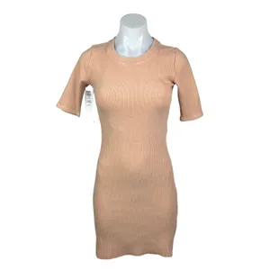 NEW Aritzia Wilfred Free Astoria Nude Jersey Bodycon Pink Mini Dress Sz S thumbnail 2