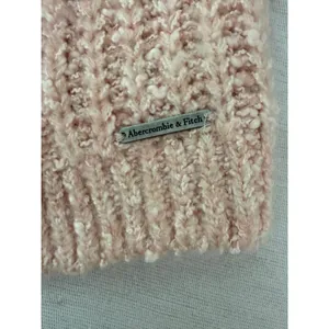 Abercrombie & Fitch Pink Cable Knit Open Front Cardigan Sweater Womens Medium thumbnail 4