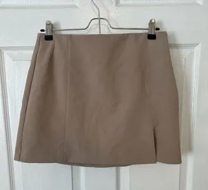 ZARA Tan Skirt size Medium. Only worn once - great condition! thumbnail 1