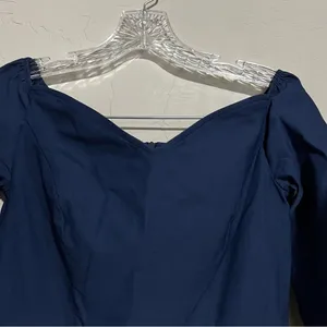 Grace Karin Navy Blue Retro Fit & Flare‎ Off the Shoulder Dress thumbnail 4