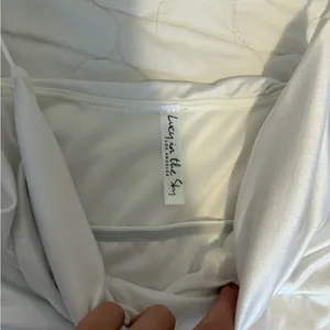Lucy in the Sky Strapless Cream Dress thumbnail 2