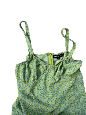 Motel Rocks Lime Green Floral Midi Slip Dress thumbnail 5