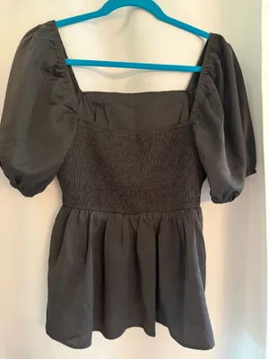 Black puff blouse thumbnail 1