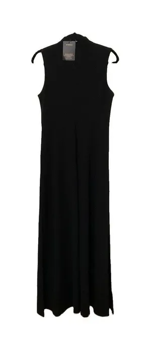 Woosea Sleeveless Maxi Mock Neck Side Slits cocktail Dress Womens Size M Black thumbnail 1