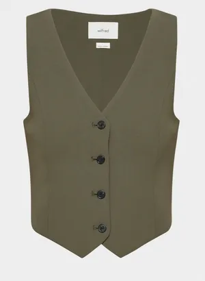Aritzia Wilfred Pacino Vest Olive Green thumbnail 1