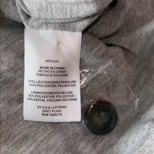 Thread & Supply Womens Gray Button Down‎ Plaid Shacket Size Med Flannel Fall thumbnail 9