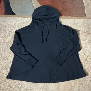 Natural‎ Life Oversized Black Long Sleeve Hoodie Top Pocket Cotton Blend S Boho thumbnail 6