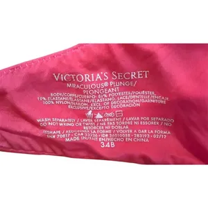 Victoria’s Secret Pink Lace Plunge Push-Up Bra 34B Adjustable Straps thumbnail 6