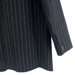 Madewell Wool Blend Oversized Blazer Jacket in Pinstripe Black Size 8 thumbnail 10