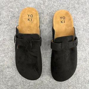 YOKI Gila 102 Black Suede Slip-On Clogs size 8.5 thumbnail 3