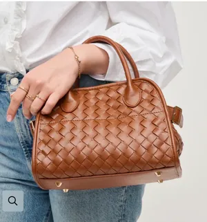 Urban Outfitters Kristie Crossbody Brown Chic leather bag woven texture thumbnail 3