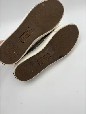 Sperry’s Womans Size 8 Cliffside Gray Wool Platform Sneakers with Brown Laces thumbnail 6