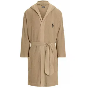 Polo Ralph Lauren Men's‎ Hooded Thermal Robe Waffle Knit Beltes Pockets L XL Tan thumbnail 7