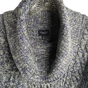 American Eagle Women's Cowl Neck Chunky Knit‎ Sweater Size L Multicolor thumbnail 13