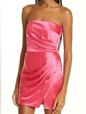 Sau Lee Pria Pink Strapless Mini Dress thumbnail 1