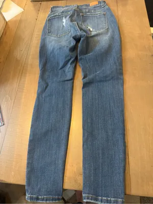 Judy Blue Size 1 25 Slighly Distressed Pull On Stretchy Jeans Skinny thumbnail 5