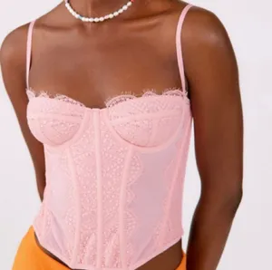 pink lace corset top thumbnail 1