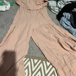 Selfie Leslie STRAPLESS WIDE LEG‎ JUMPSUIT NUDE PINK Small thumbnail 5