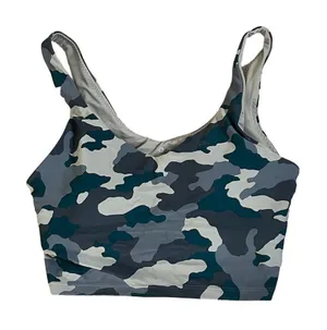 Aerie OFFLINE Real Me Longline Camo Sports Bra XL Wirefree Padded Yoga Gym thumbnail 1