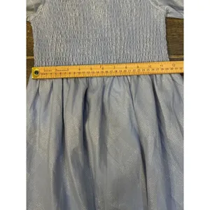 Hill House The Athena Nap Dress in Light Blue Glitter Check Size XS thumbnail 11