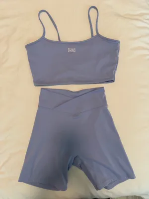 437 Set Workout Sports Bra Bike Shorts thumbnail 1