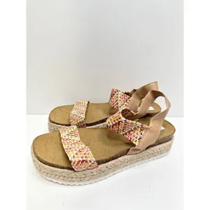 Steve Madden Sandals‎ Womens Size 8 Multicolor Slip On Ipen Toe Platform thumbnail 3