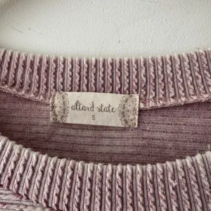 Altar’d State Dusty‎ Pink Asymmetrical Boho Fringe Long Sleeve Top thumbnail 3