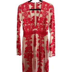 For Love‎ & Lemons Temecula Maxi Dress Red Floral Women's Size Medium thumbnail 5