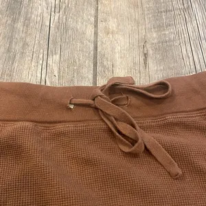 Brandy Melville Brown Skater Mini Skirt with Tie Front thumbnail 4