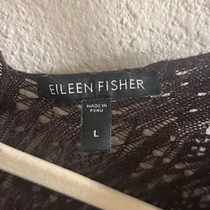 ✨Eileen Fisher Clove Brown Organic Cotton Long Sz Large Cardigan✨ thumbnail 5