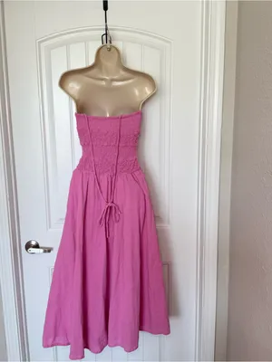 Free People Small Sparkling Moment Midi Barbiecore Y2K Fairycore McBling Dress thumbnail 5