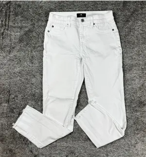 7 For All Mankind Skinny Denim Jeans Women's 26 White thumbnail 1