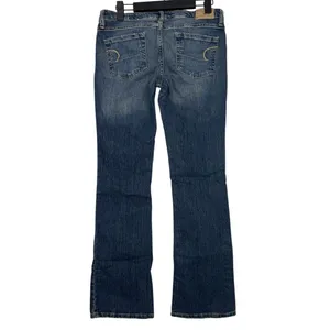 American Eagle Skinny Flare Bootcut Low Rise Full Length Jeans Stretch 4 Blue thumbnail 13