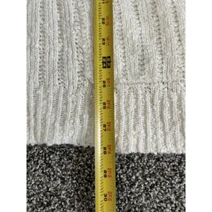 Nine West cream v-neck ribbed knit long sleeve button front cardigan sweater S thumbnail 6